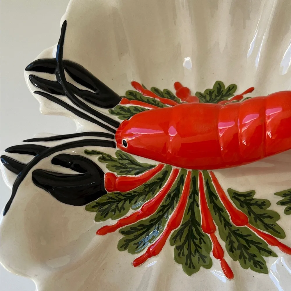 Vintage 1974 Ceramic Lobster Serving Dish- seafood platter - Picture 3 of 12